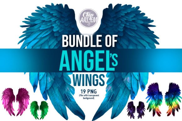 Angel Wings Png Watercolor Bundle Art Illustrations