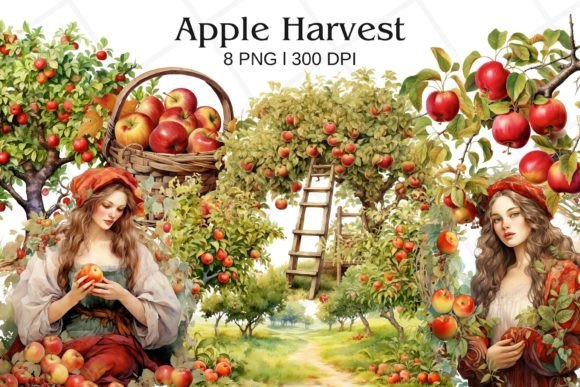 Apple Harvest Watercolor Clipart: A Designer’s Review for Branding & Commercial Use