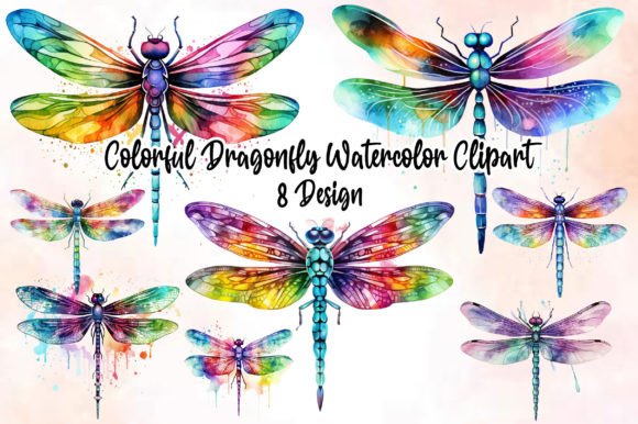 Colorful Dragonfly Watercolor Clipart: A Brand Designer’s Review for Marketing and Visual Content Creation