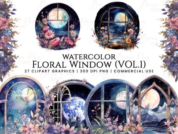 Evaluating the Watercolor Floral Window Clipart Bundle for Creative Sellers