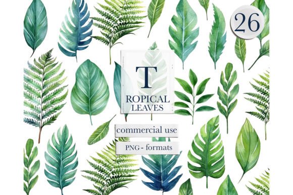 Greenery Watercolor Leaves: A Fresh Illustration for Modern Branding