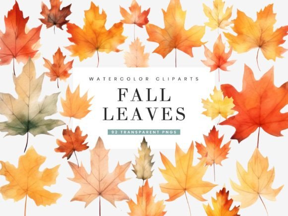 h1Watercolor Fall Leaves Illustrations for Seasonal Design Projects/h1