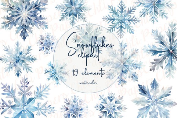 h1Watercolor Snowflakes Clipart Blue – A Designer’s Review for Branding & Marketing Visuals/h1