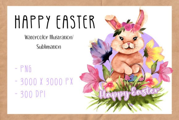 Happy Easter Watercolor Sublimation Freebies Review