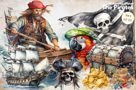 Pirate Treasure Cove Watercolor Clipart: A Designer’s Real-World Embroidery Review