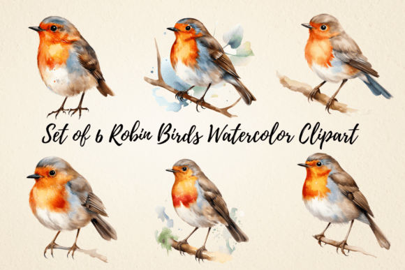 Robin Birds Watercolor Clipart – A Seller’s Review for Etsy, Canva, and Print-on-Demand