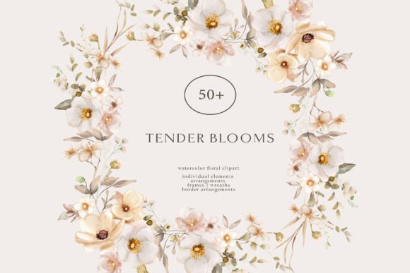 Tender Blooms Watercolor Floral Clipart Review