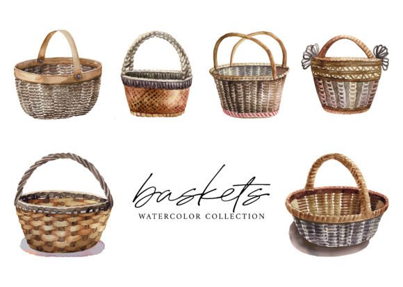 Watercolor Basket Sublimation Set: Illustrations Review
