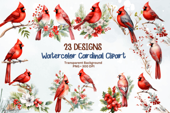 Watercolor Cardinal Garden Clipart: A Designer’s Real-Use Review