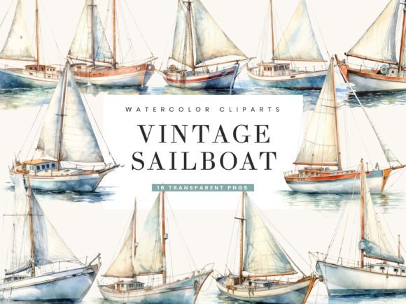 Watercolor Cute Vintage Sailboat Clipart: A Designer’s Real-World Review