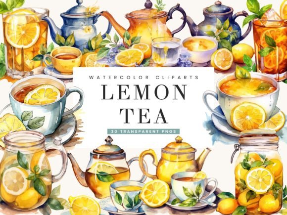 Watercolor Lemon Tea Clipart Bundle: A Designer’s Review for Brand & Marketing Projects