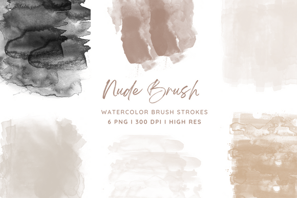 Watercolor Nude Brush PNG: Freebies for Elegant Crafts