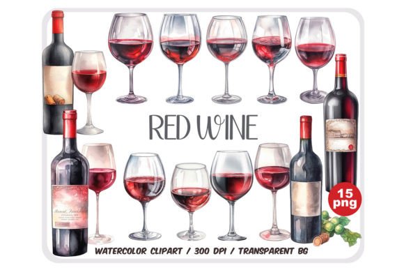 Watercolor Red Wine Clipart Illustrations Review